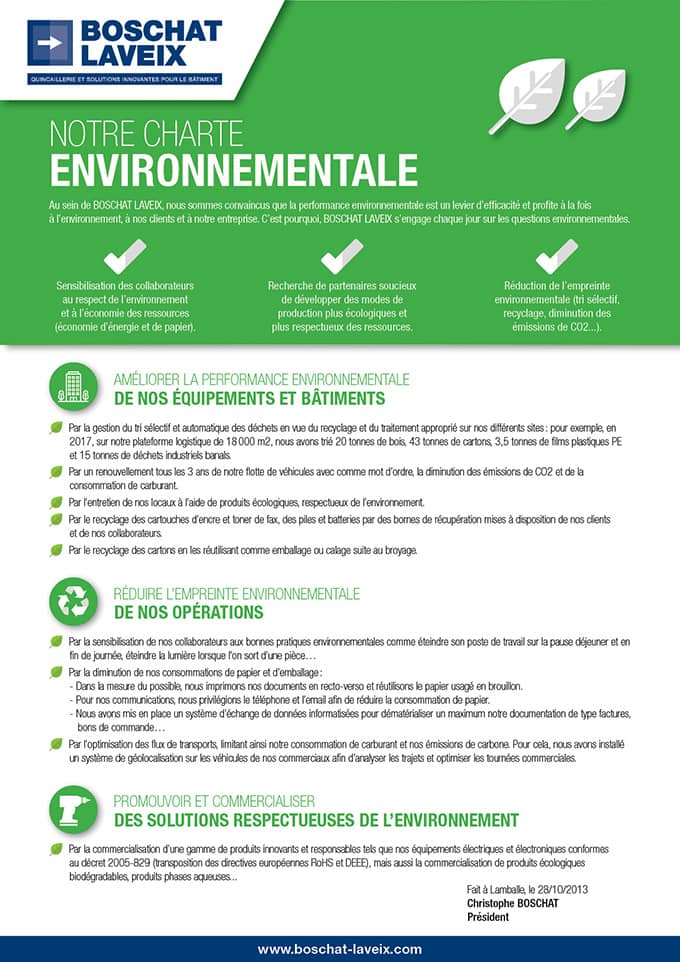 Charte environnementale