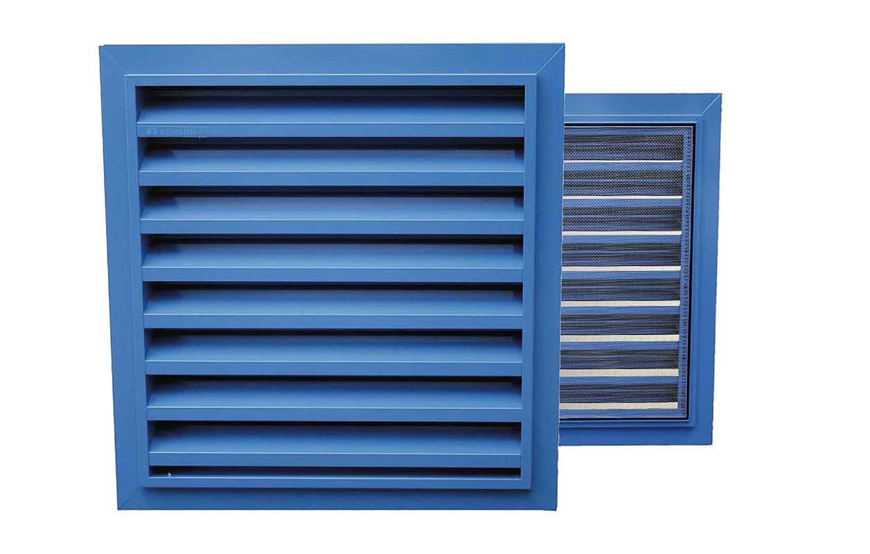 Grilles d'aération en Aluminium 484x60mm - Noir - Furnica