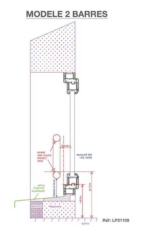 schema-technique-barre-anti-chute-2-barres