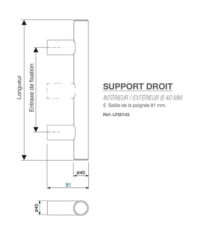 Support-droit-Diam40