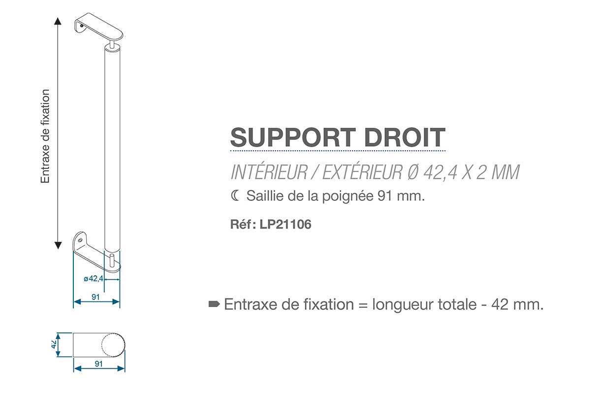 Support-droit-diam42,4mm