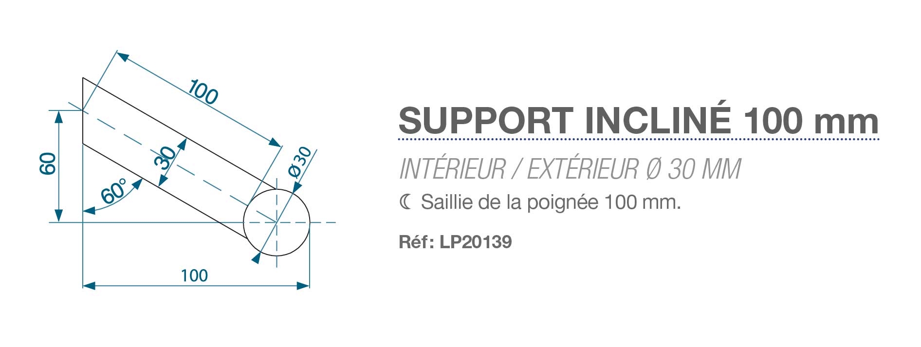Support-incliné-100-mm_Diam30